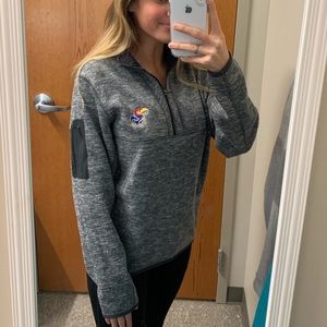 KU quarter zip